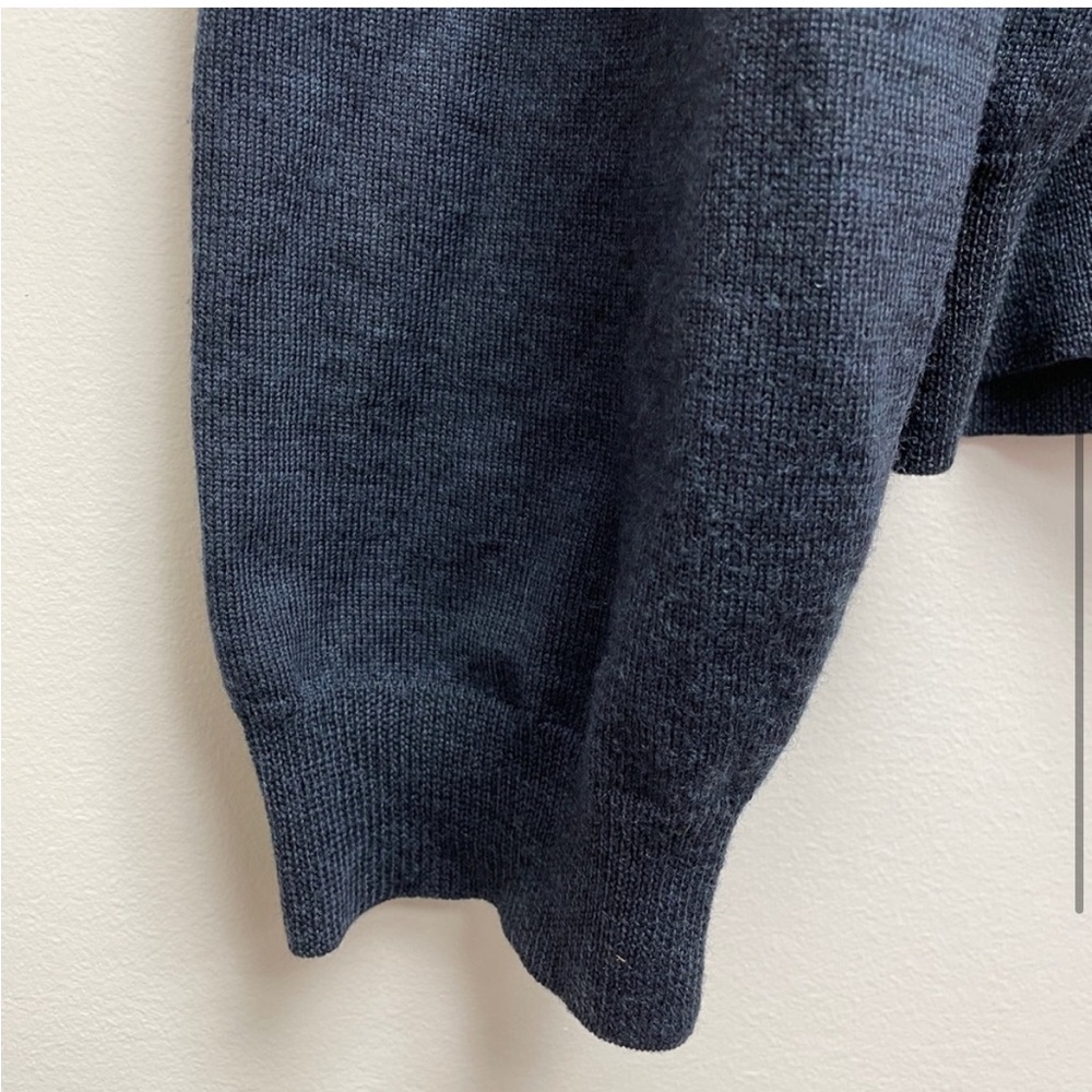 Bloomingdale’s The Men’s Store 100% Merino wool quarter zip long sleeve classic - Picture 5 of 9